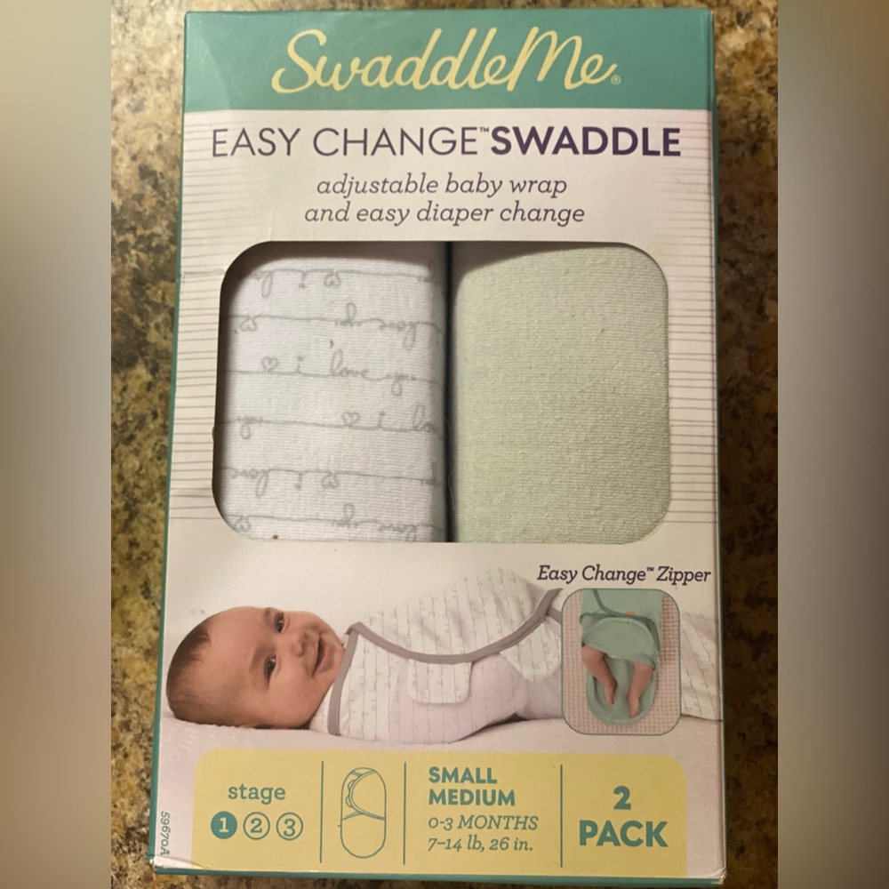 NWT Easy change Swaddles